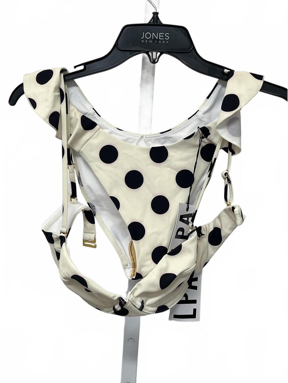 Lpa bikini set top and bottom poka dot black and white